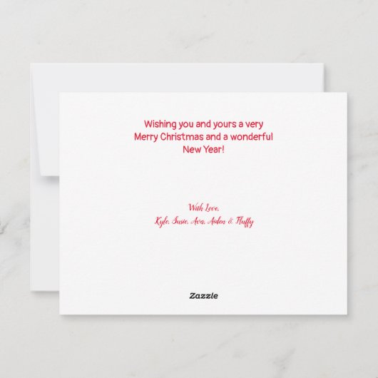 Ik hou ervan met kerstsieraden uit te hangen feestdagenkaart (Achterkant)