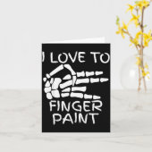 Ik hou ervan met vingers te schilderen Ik schilder Kaart (Gele Bloem)