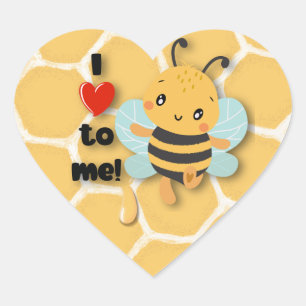 Ik hou ervan mij te zijn! hart sticker