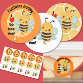 Ik hou ervan mij te zijn! Honey Bee 5x3 vel Labels