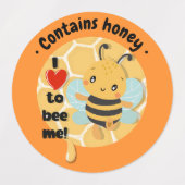 Ik hou ervan mij te zijn! Honey Bee 5x3 vel Labels (Design 1)
