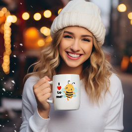 Ik hou ervan mij te zijn! tweekleurige koffiemok