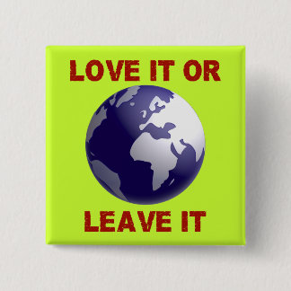 Ik hou ervan of laat het achter vierkante button 5,1 cm