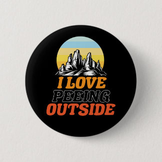 Ik hou ervan om buiten Retro Vintage te kijken Ronde Button 5,7 Cm