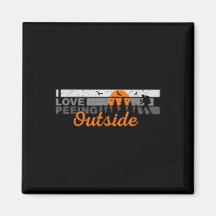 Ik hou ervan om buiten te plassen Grappig buiten k Magneet