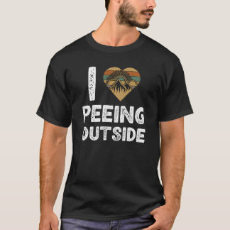 Ik hou ervan om buiten te plassen Wandelen Kampere T-shirt