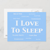 Ik hou ervan om cadeautjes te slapen briefkaart (Voorkant / Achterkant)