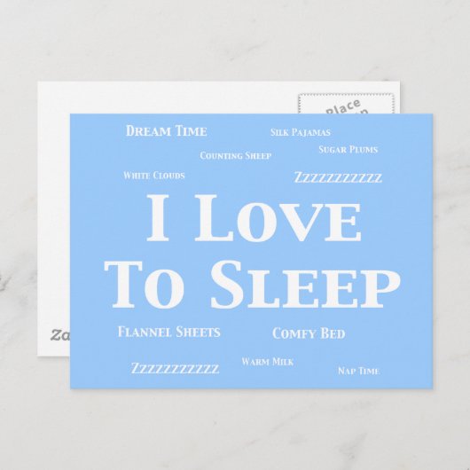 Ik hou ervan om cadeautjes te slapen briefkaart (Voorkant / Achterkant)