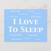 Ik hou ervan om cadeautjes te slapen briefkaart (Voorkant)