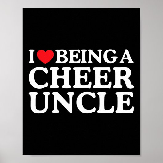 Ik hou ervan om een cheer-oom te zijn, cheerleadin poster (Voorkant)