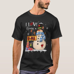 Ik hou ervan om een G ma Snowman Xmas kerstman te  T-shirt
