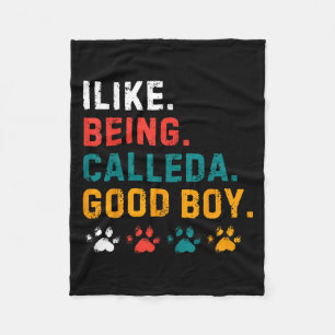 Ik hou ervan om een goede jongen hond huisdier pup fleece deken