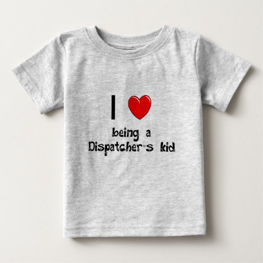 Ik hou ervan om een Kind T-Shirt van Dispatcher te (Voorkant)