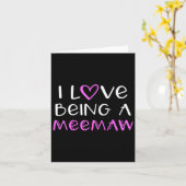 Ik hou ervan om een Meemaw te zijn Cute Cool Mee-m Kaart (Gele Bloem)
