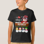 Ik hou ervan om een Nana Snowman Fun Fry Christmas T-shirt<br><div class="desc">Ik hou ervan om een Nana Sneeuwman leuk kerstfeest te zijn voor Nana</div>