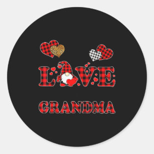 Ik hou ervan om een oma-gnome te zijn, bijpassende ronde sticker