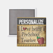 Ik hou ervan om een PreSchool leraar te zijn Magneet (Voorkant / Achterkant)