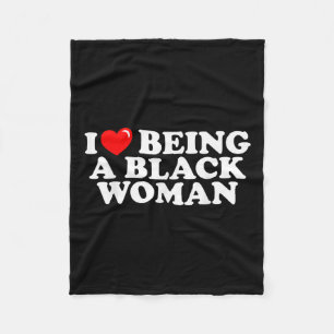 Ik hou ervan om een zwarte vrouw te zijn, Afro-Ame Fleece Deken