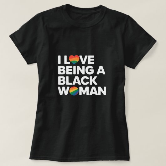 Ik hou ervan om een zwarte vrouw te zijn - Black L T-shirt (Design voorkant)