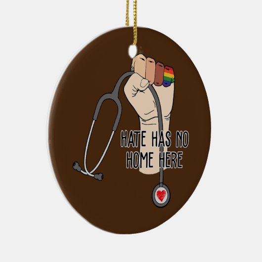 Ik hou ervan om gezondheidswerkers te zijn keramisch ornament (Rechts)