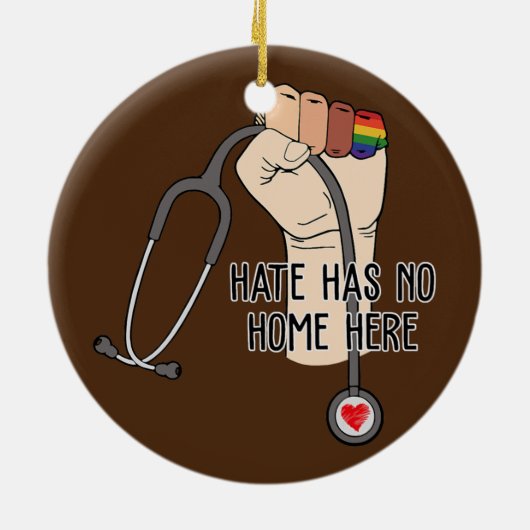 Ik hou ervan om gezondheidswerkers te zijn keramisch ornament (Achterkant)