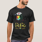 Ik hou ervan om Gigi Butterfly Flower Mothers D te T-shirt (Voorkant)