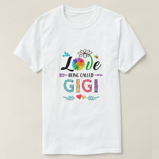 Ik hou ervan om Gigi Daisy Flower Moederdag te noe T-shirt (Design voorkant)