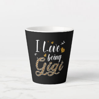 Ik hou ervan om Gigi Leopard Pset Mors Day te zijn Latte Mok