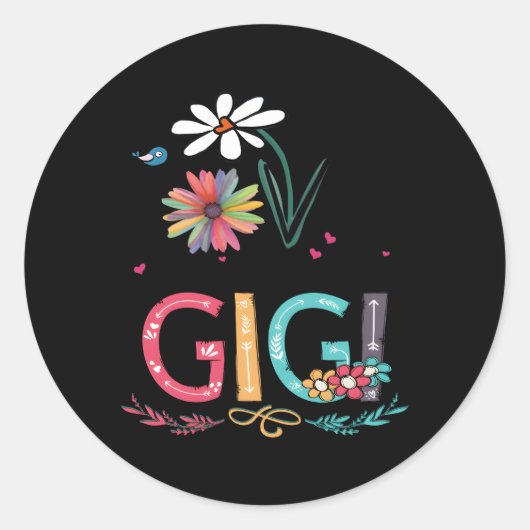 Ik hou ervan om Gigi te noemen Ronde Sticker (Voorkant)