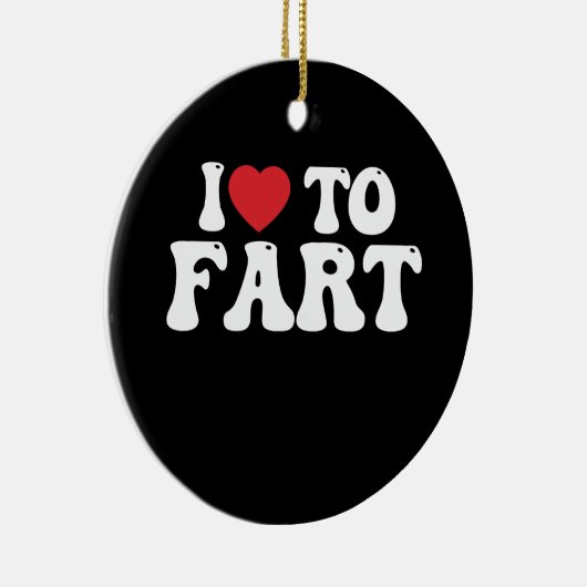 Ik Hou Ervan Om Groovy Te Boeren Keramisch Ornament (Rechts)