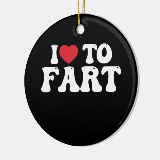 Ik Hou Ervan Om Groovy Te Boeren Keramisch Ornament (Links)