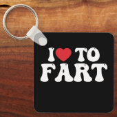 Ik Hou Ervan Om Groovy Te Boeren Sleutelhanger (Voorkant)