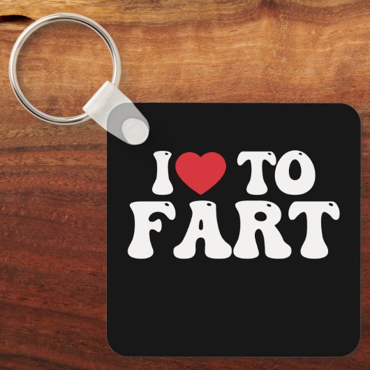 Ik Hou Ervan Om Groovy Te Boeren Sleutelhanger (Voorkant)