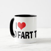 Ik hou ervan om hart te laten - Grappige scheet hu Mok (Voorkant links)