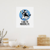 Ik hou ervan om het grappige Koe pun te maken Poster (Keuken)