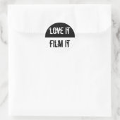 Ik hou ervan om het te filmen ronde sticker (Tas)