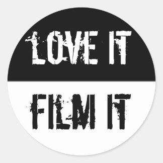 Ik hou ervan om het te filmen ronde sticker
