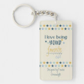 Ik hou ervan om je favoriete kind grappig te zijn sleutelhanger (Voorkant)