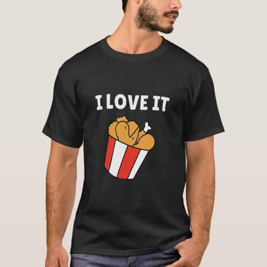 ik hou ervan om kip te eten t-shirt (Voorkant)