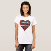 Ik hou ervan om MacPherson Clan Red Tartan Heart t T-shirt (Voorkant volledig)