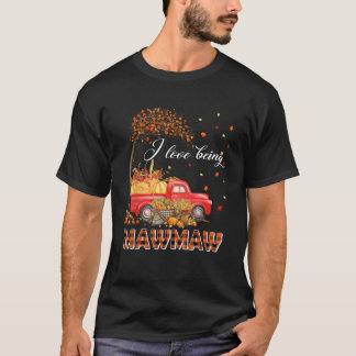 Ik hou ervan om Mawmaw Truck Pumpkin Autumn Herfst T-shirt