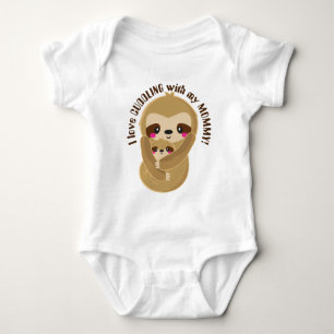 Ik hou ervan om met mijn mama unisex-bodysuit te k romper