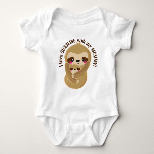 Ik hou ervan om met mijn mama unisex-bodysuit te k romper (Voorkant)