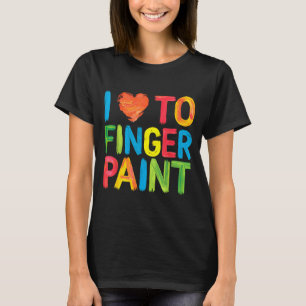Ik hou ervan om met vingers een schattig Valentijn T-shirt