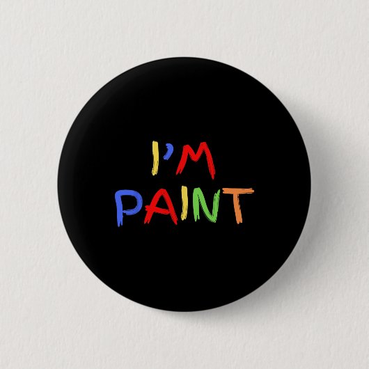 Ik hou ervan om met vingerverf kleine rode harten ronde button 5,7 cm (Voorkant)