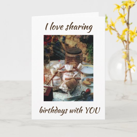 IK HOU ERVAN OM MIJN VERJAARDAG MET JULLIE TE DELE KAART (Gele Bloem)