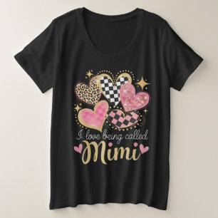 Ik hou ervan om Mimi oma moeder te worden genoemd Grote Maat T-shirt
