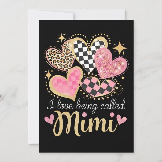 Ik hou ervan om Mimi Oma Moederdag genoemd te word Kaart (Voorkant)