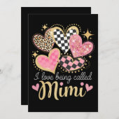 Ik hou ervan om Mimi Oma Moederdag genoemd te word Kaart (Voorkant / Achterkant)