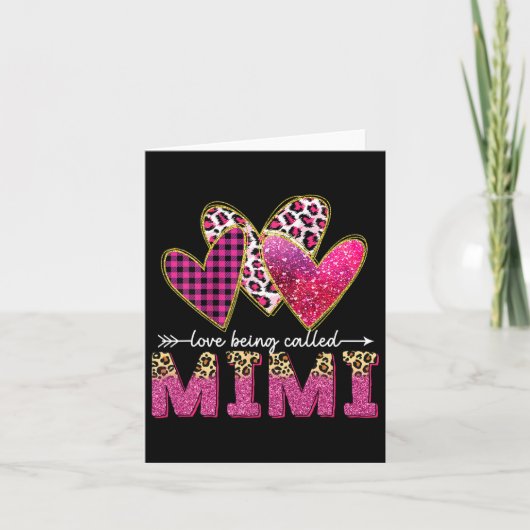 Ik hou ervan om Mimi oma Valentine moeders te word Kaart (Voorkant)